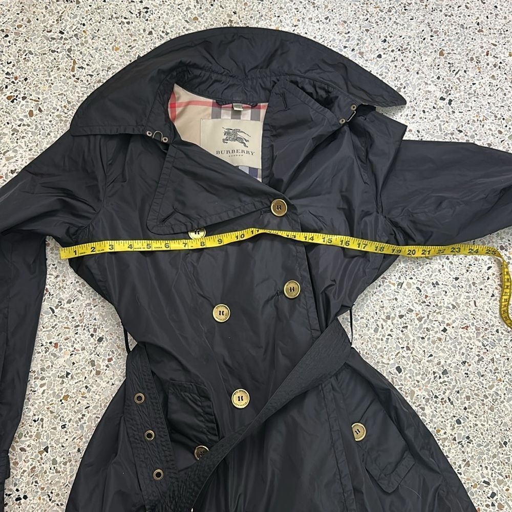 Burberry London navy blue rain lightweight trench coat US 10 - Picture 12 of 13